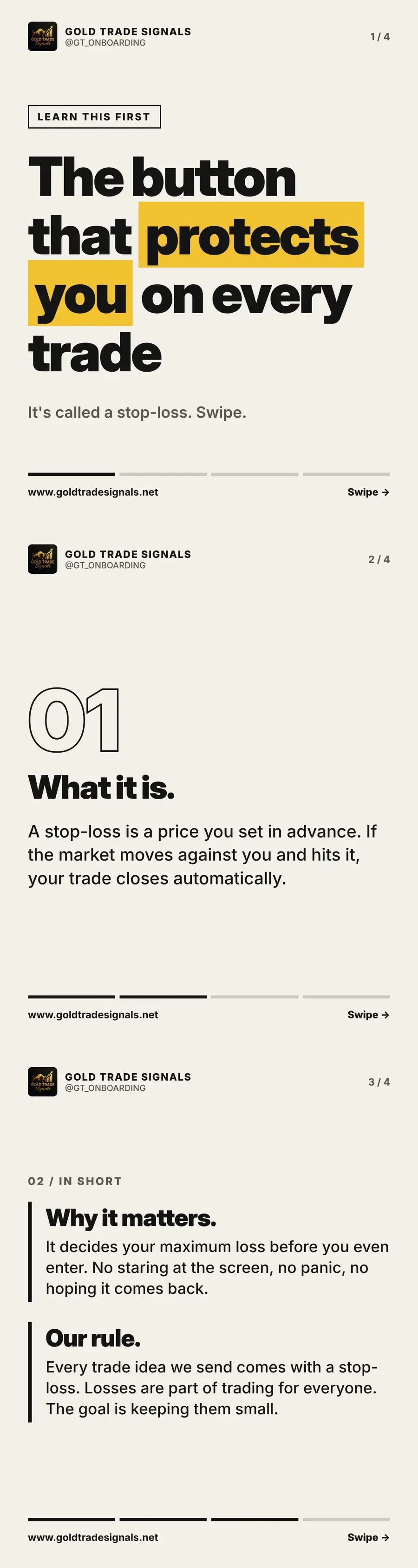 The button that protects you on every trade: it is called a stop-loss