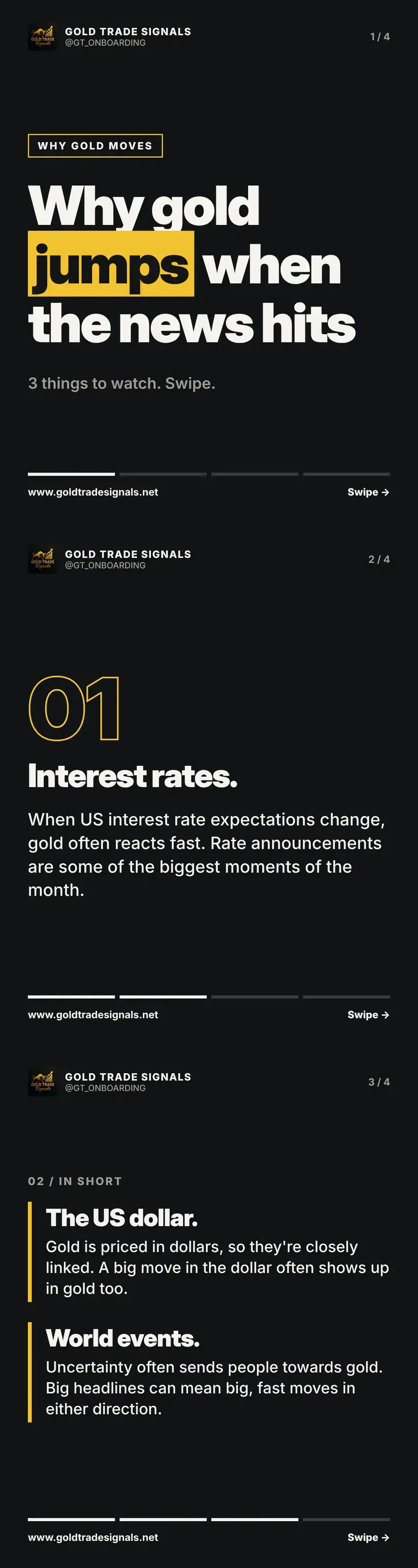 Why gold moves when the news hits: three things to watch