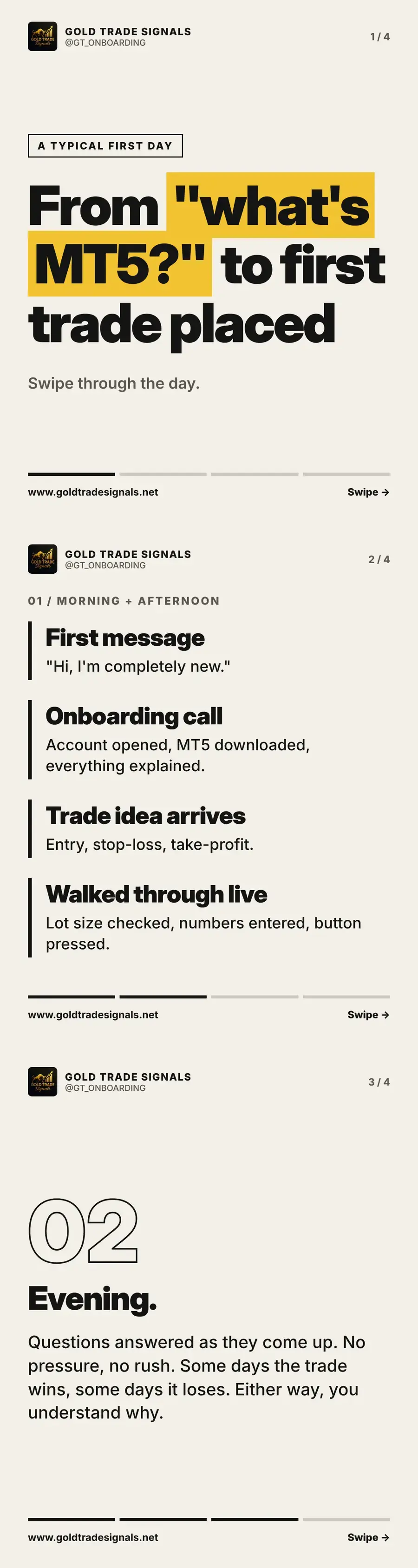 A typical first day: from 'what is MT5?' to first trade placed
