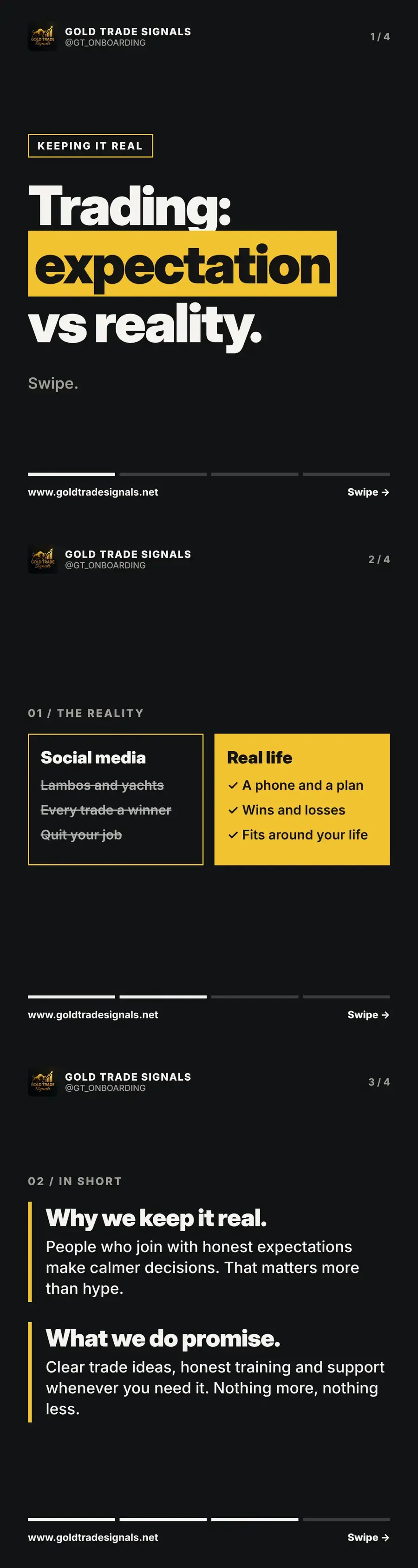 Trading: expectation vs reality