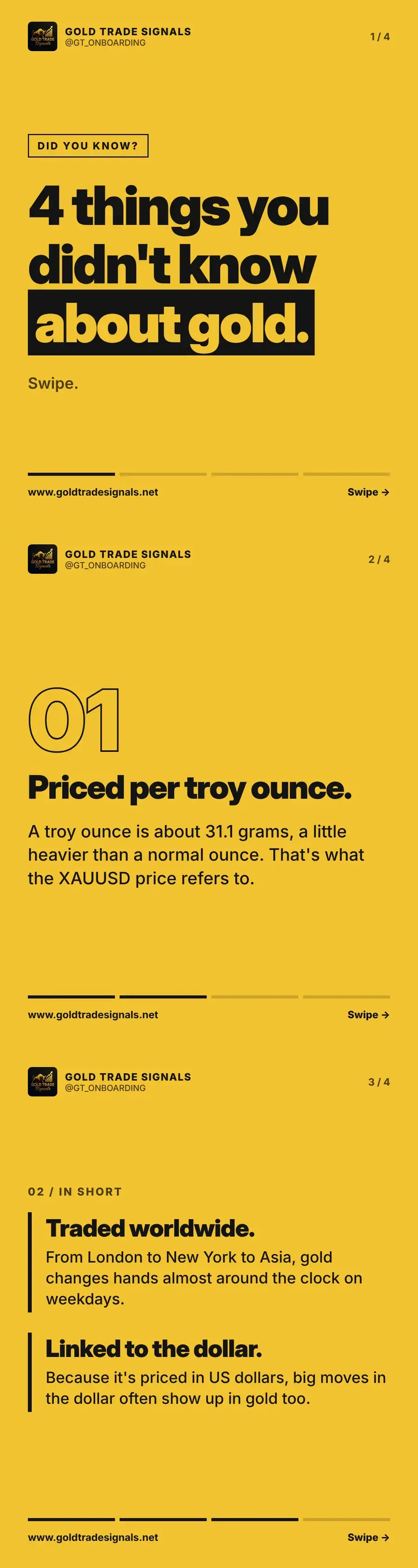 Things you did not know about gold, the market we trade every day
