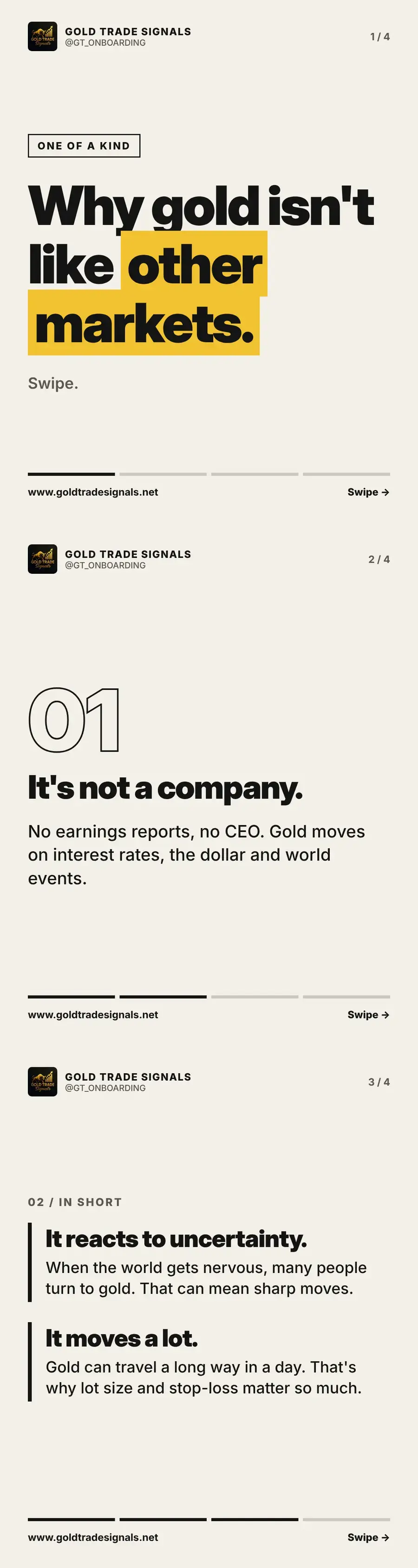 Why gold is not like other markets
