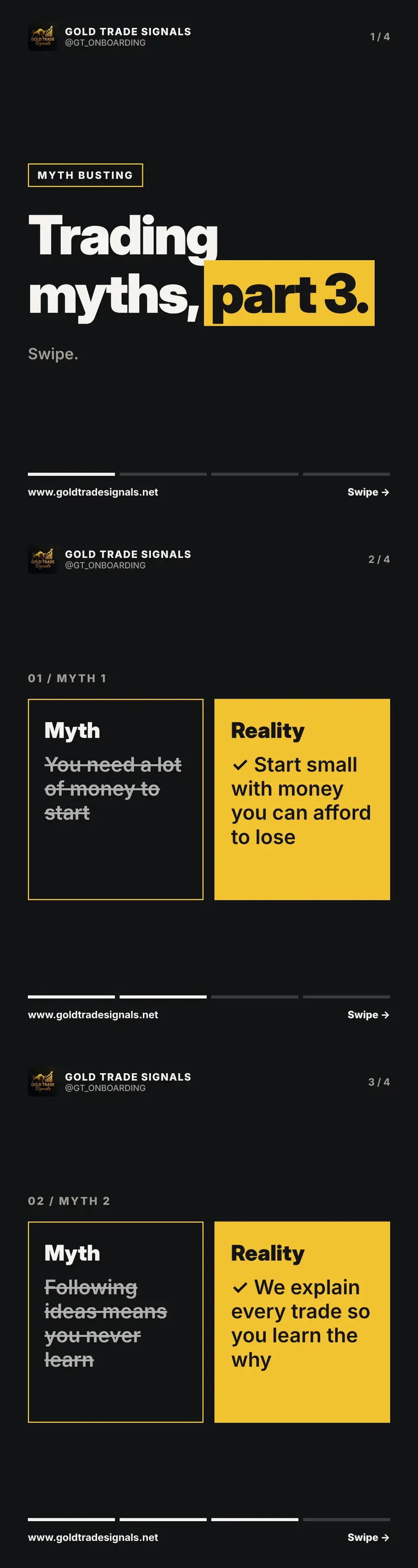 Cover for trading myths, part three