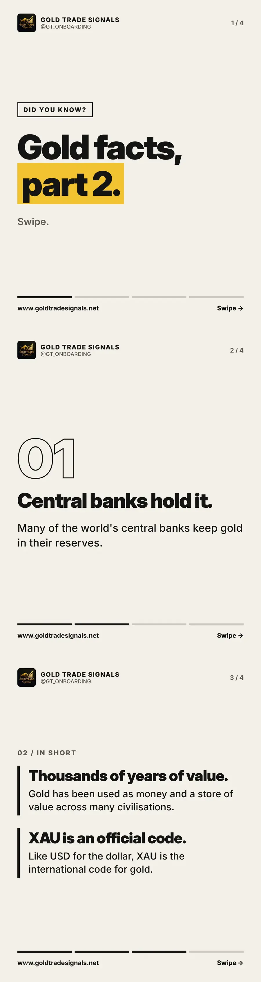 Cover: did you know, gold facts