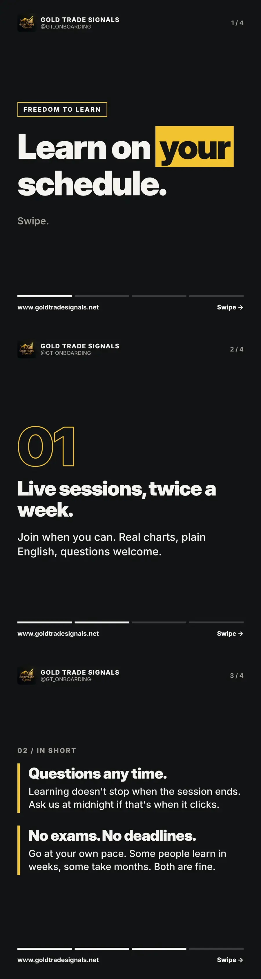 Cover: learn on your schedule