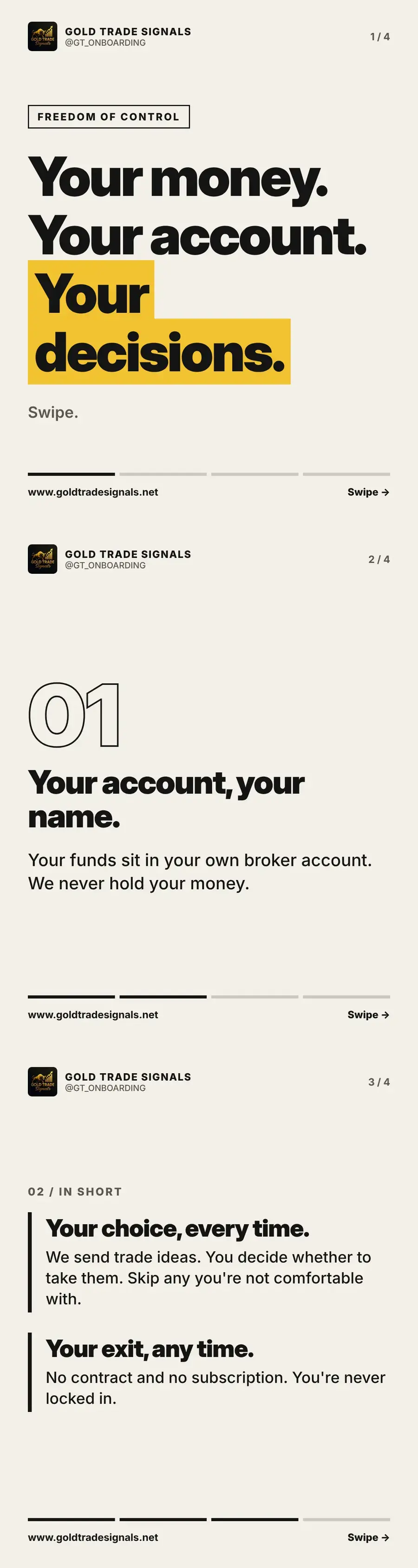 Cover: your money, your account, your decisions