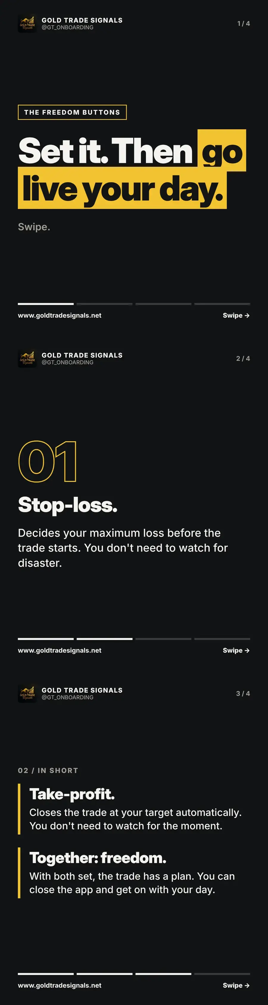 The freedom buttons: set it, then live your day