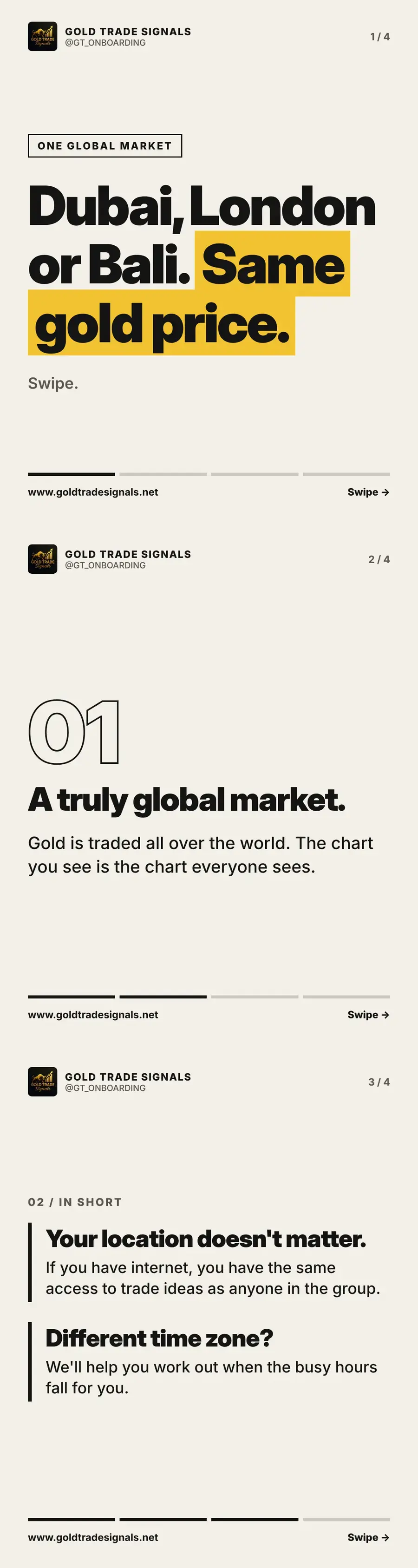 One global market: Dubai, London or Bali, gold is the same price