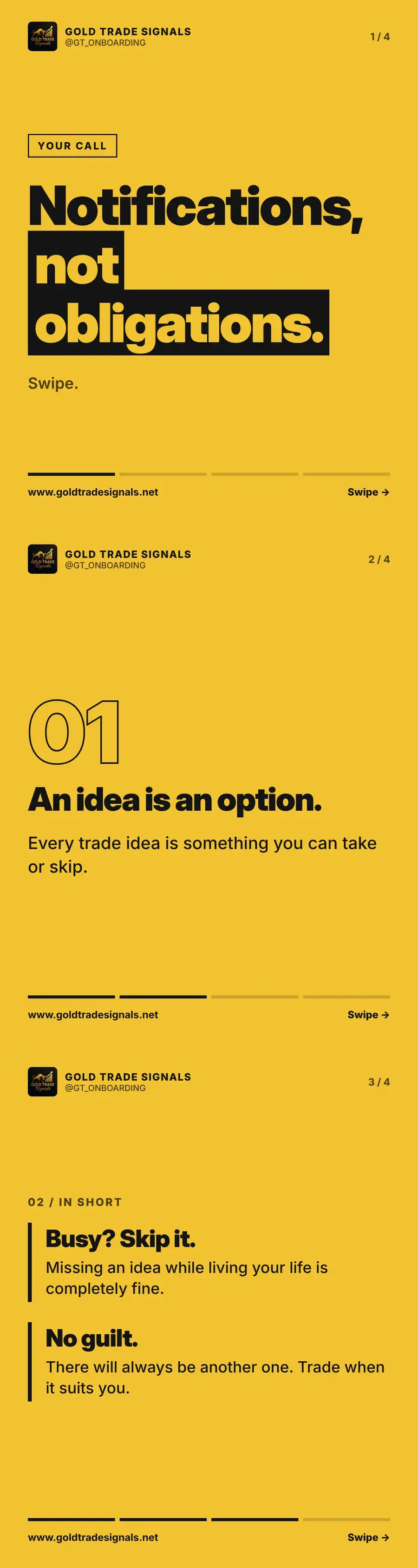 Cover: notifications, not obligations