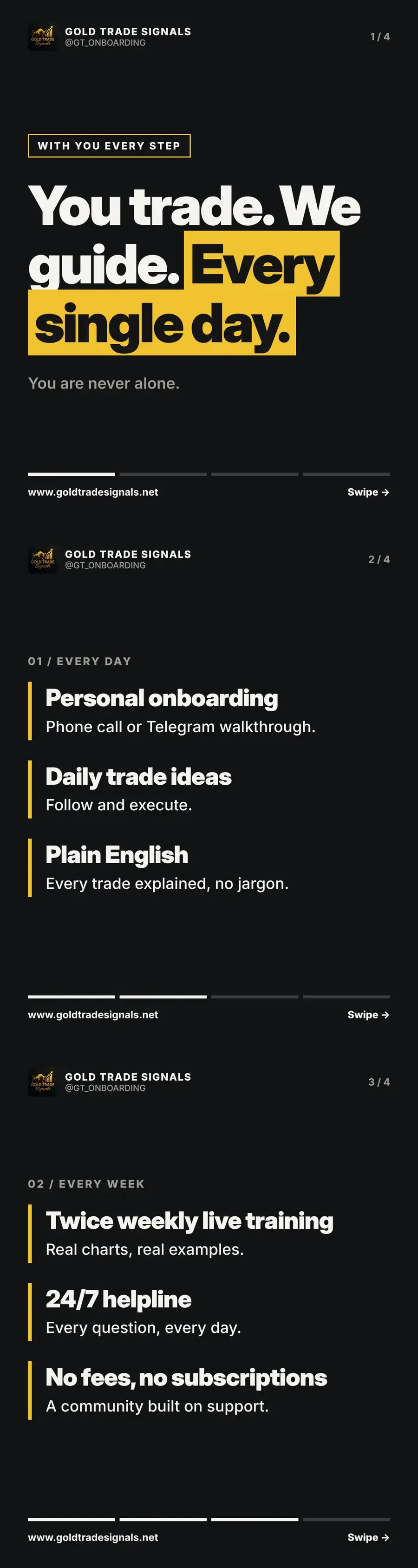 Cover: you trade, we guide, every single day