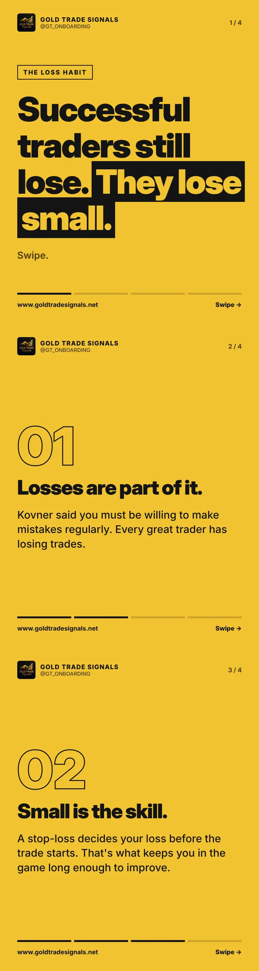 The loss habit: successful traders still lose, they just lose small