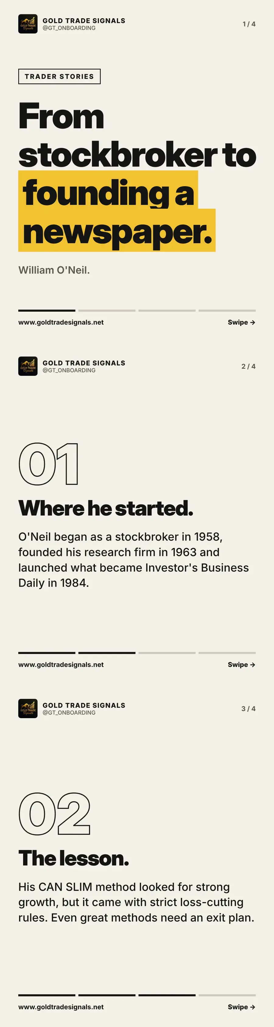 Cover: William O'Neil, from stockbroker to Investor's Business Daily